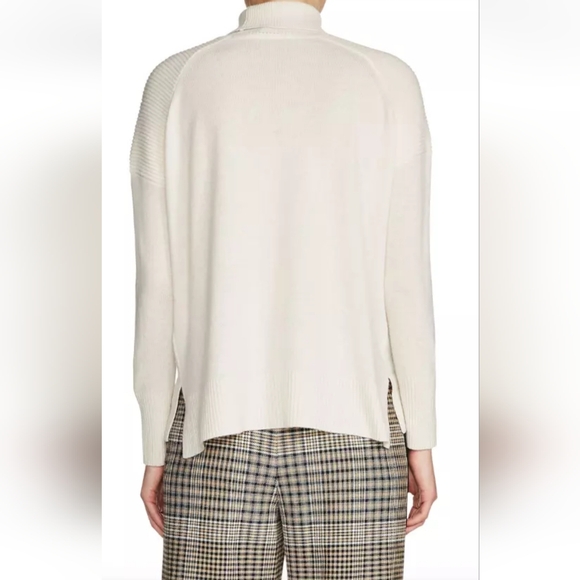 maje moby 100% cashmere Turtleneck Sweater Off-White cream lightweight women's 2 - Picture 15 of 16